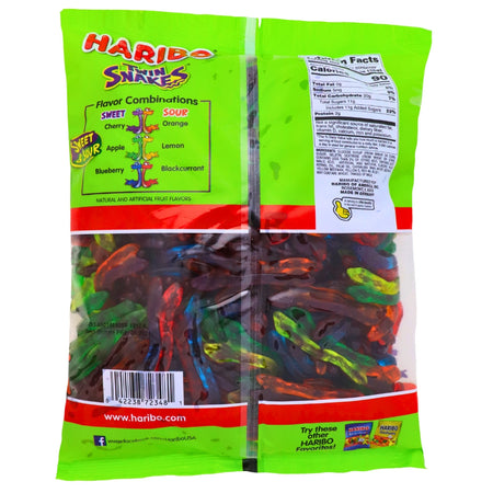 Haribo Bulk Twin Snakes - 4.5lb Nutrition Facts Ingredients, Haribo, haribo gummy, haribo gummies, haribo twin snakes, soft gummy, chewy gummies, chewy gummy