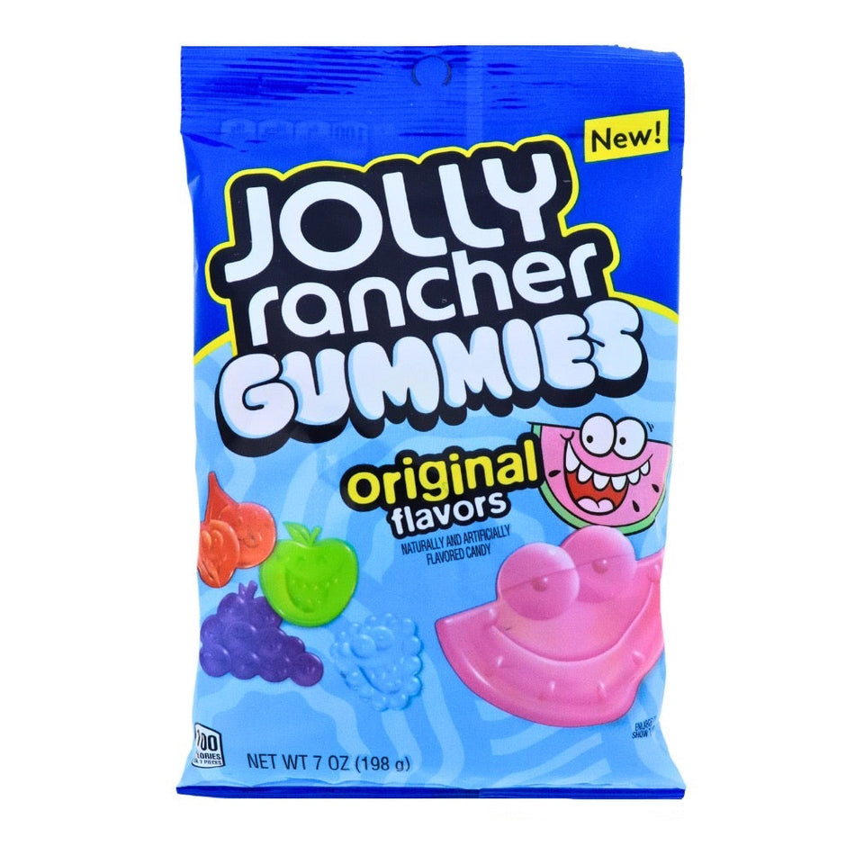 Jolly Rancher Gummies Original Flavors-5 oz., Jolly Rancher Gummies Original Flavors, chewy bliss, sour apple, cherry, watermelon, blue raspberry, jolly rancher, jolly rancher candy, jolly rancher sour candy, jolly rancher sour