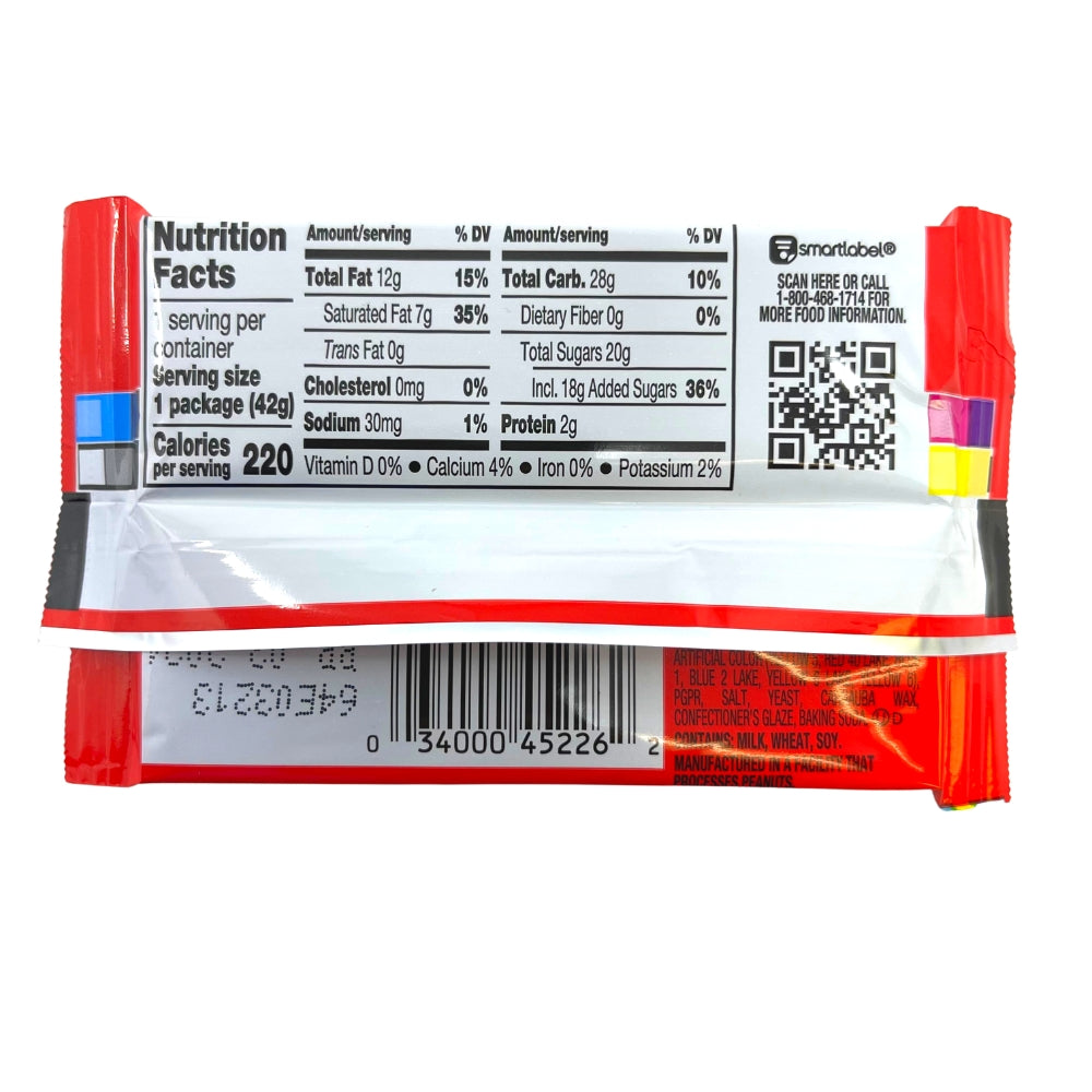 Kit Kat Birthday Cake 42g Back Nutrition Facts, Kit Kat, Birthday Cake, celebration, whimsical twist, crispy wafers, white chocolate, party, confection, sweetness, festivity, kit kat chocolate, kit kat chocolate bar, kit kat birthday cake, kit kat limited edition