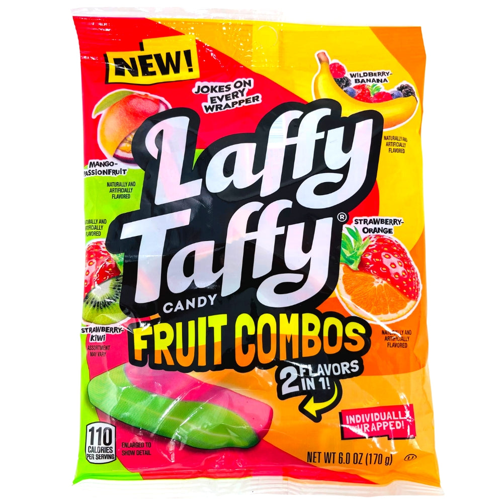 Laffy Taffy Fruit Combo 6oz, Laffy Taffy Fruit Combo, fruity flavors, chewy candy, flavor fiesta, bonus punchline, laughter, snacking, adventure, deliciousness