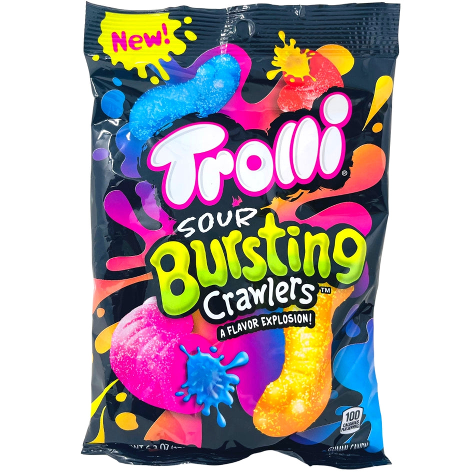 Trolli Sour Bursting Crawlers 4.25 - Sour Candies - A delicious gummy worm