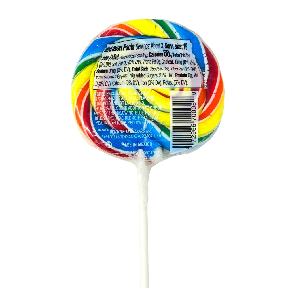 Adam & Brooks Whirly Pop Rainbow - 1.5oz | Candy Funhouse – Candy ...