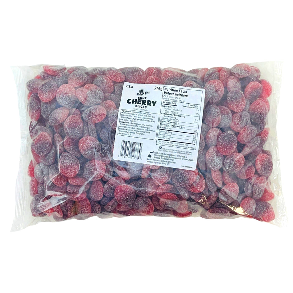 Allan Sour Cherry Slices Bulk Candy - 2.5kg Sour Candies