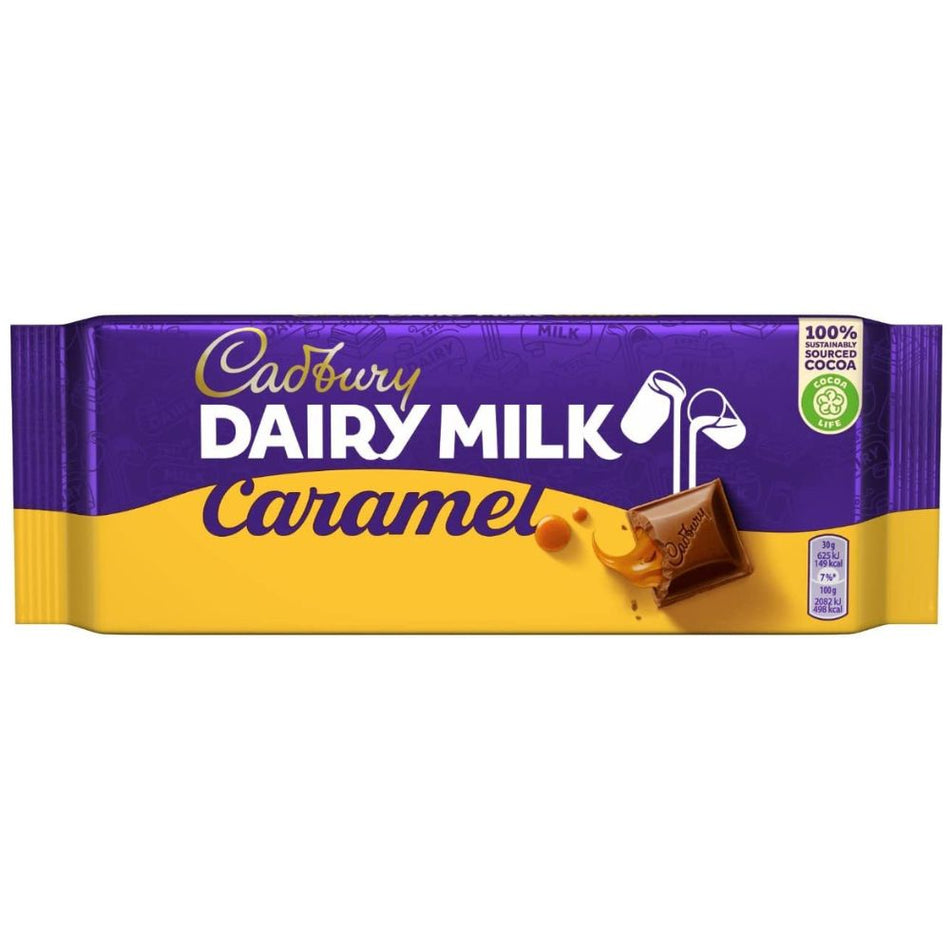 Cadbury Dairy Milk Caramel UK 120g, Cadbury Chocolate, Cadbury Milk Chocolate, Cadbury, UK Candy, UK Chocolate, Caramel Chocolate, Caramel, Best Caramel Chocolate