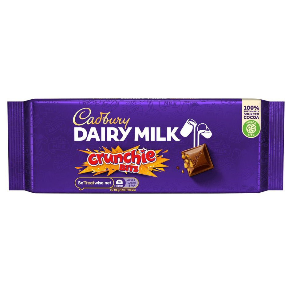 Cadbury Dairy Milk Crunchie Bits UK 180g, Cadbury Chocolate, Cadbury Milk Chocolate, Crunchie Chocolate
