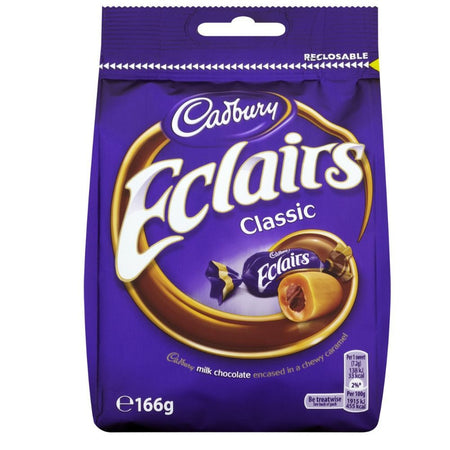 Cadbury Eclairs Classic UK 166g, Cadbury Chocolate, Cadbury Milk Chocolate, Eclairs Chocolate