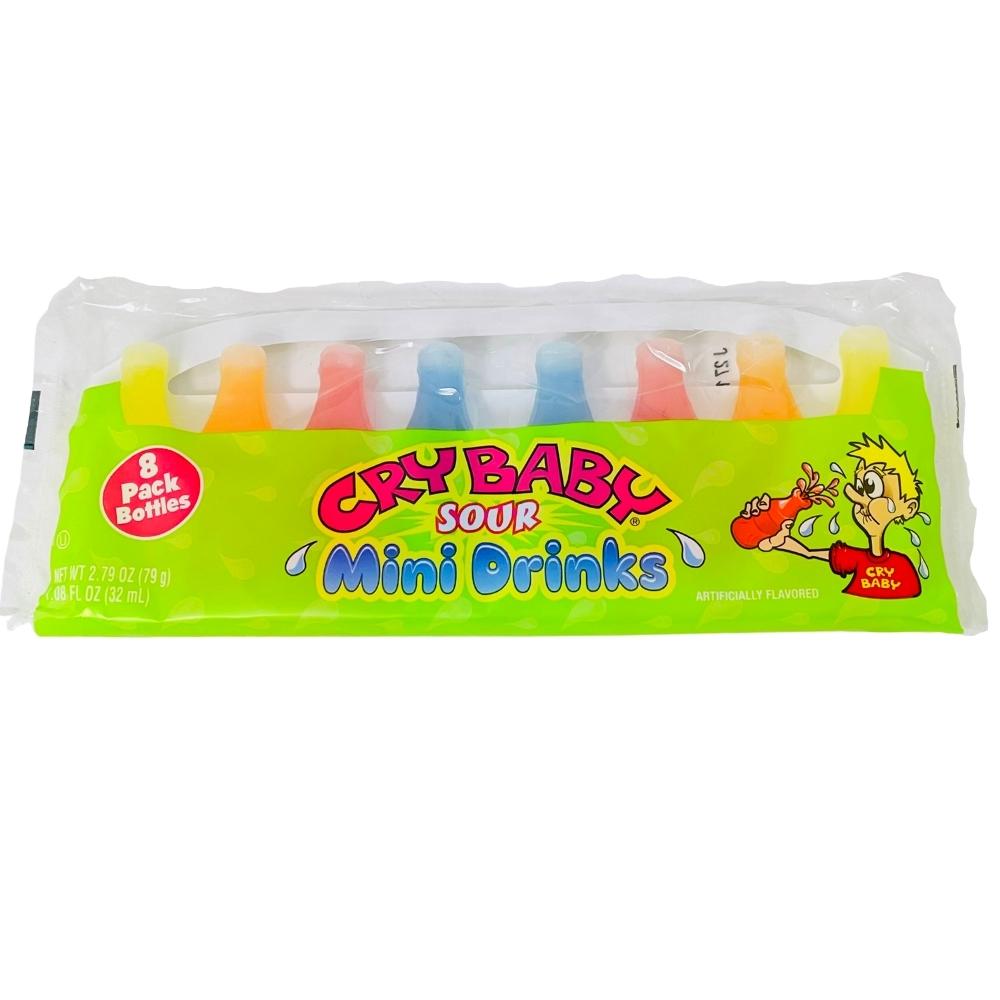 Cry Baby Sour Mini Drinks 8pck Front, Cry Baby Sour Mini Drinks, Sip, squeeze, or share for fun, Hilarious taste adventure, Tangy exhilaration of sourness, Big on fun and flavor, cry baby sour mini drinks, sour drinks