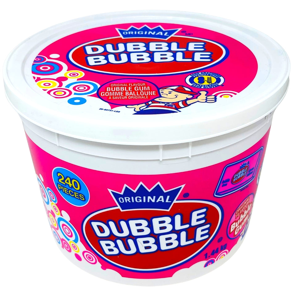 Dubble Bubble with Comics Tub - 240 Pieces, Dubble Bubble Gum, Dubble Bubble, Chewing Gum, Gum