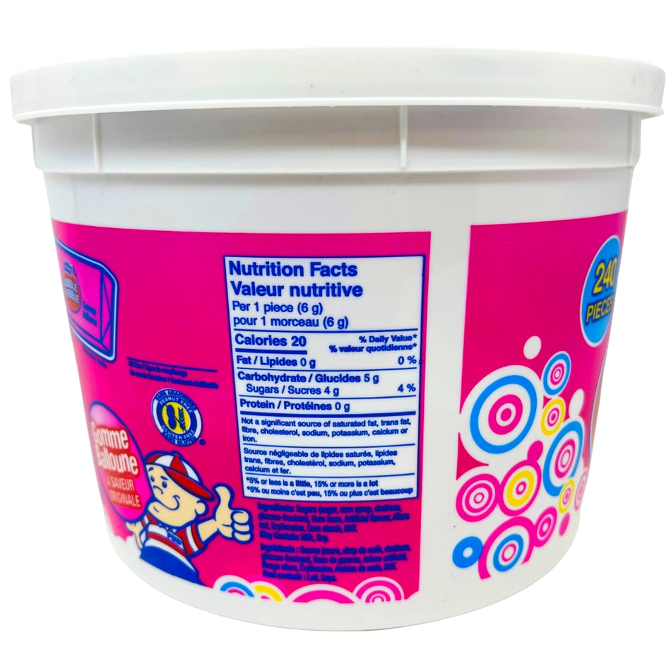 Dubble Bubble with Comics Tub - 240 Pieces - Nutrition Facts, Dubble Bubble Gum, Dubble Bubble, Chewing Gum, Gum