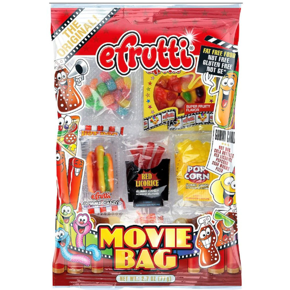 eFrutti Movie Bag Front, eFrutti Movie Bag, Playful and flavorful gummy candies, Bursting with fruity taste, efrutti, efrutti gummy, efrutti gummies