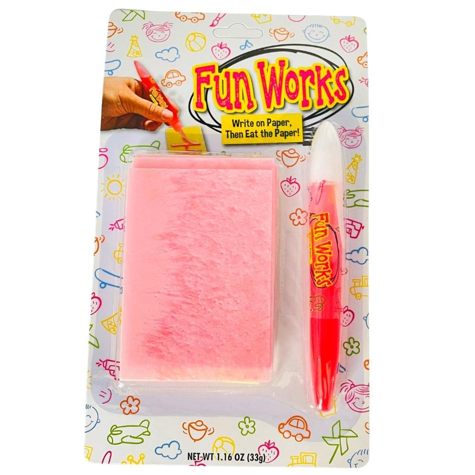 Fun Factory Write and Eat Paper Candy 33 g Front, fun candy, play candy, edible paper, edible pen