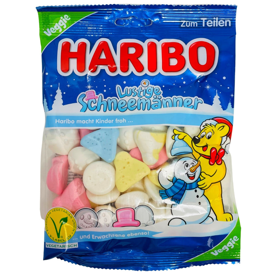 Haribo Funny Snowmen Gummy Candy - 200g, Haribo, haribo gummy, haribo gummies, soft gummy, chewy gummies, chewy gummy, german candy, german haribo, christmas candy, christmas gummies