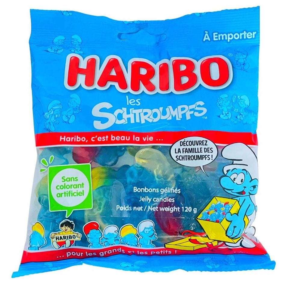 Haribo Smurfs 120g, Haribo The Smurfs, Smurf-Tastic Fun, Whimsical Gummies, Fruity Flavors, Playful Adventure, Smurf Village, Chewy Delights, Blue Buddies, Smurfy Love