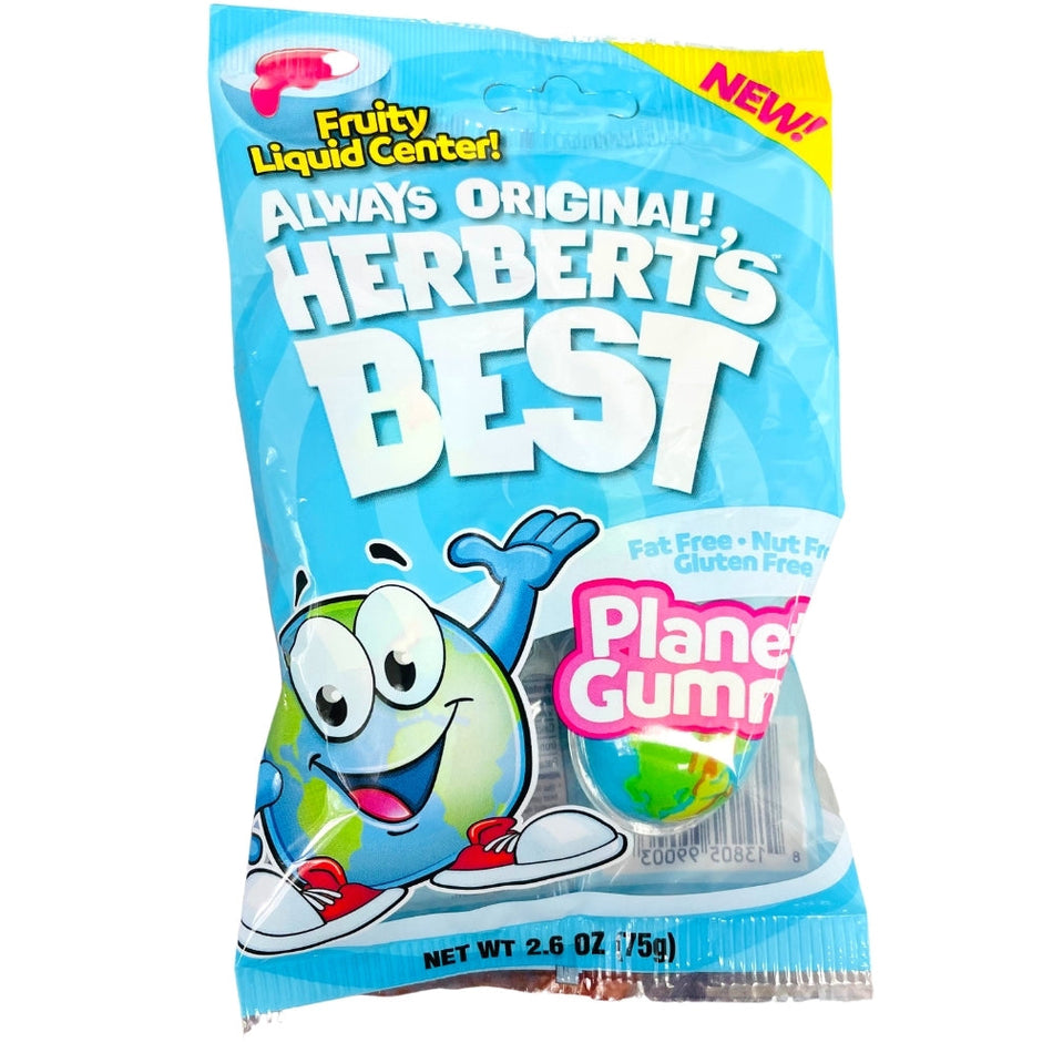 Herbert's Best Planet Gummi Peg Bag - 2.6oz, herberts best planet gummies, herberts best planet gummi, gummy candy, gummies, gummy, soft gummy, soft gummies, efrutti, efrutti gummy, efrutti candy