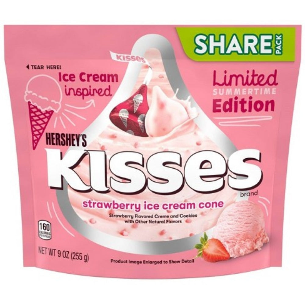 Hershey's Kisses Strawberry Ice Cream Cone 9oz
