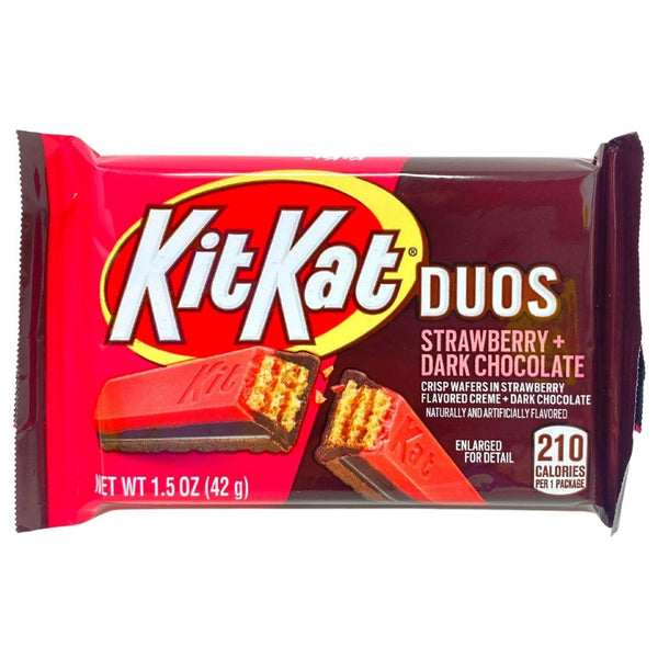 KIT KAT® DUOS Strawberry Flavored Creme and Dark Chocolate Wafer