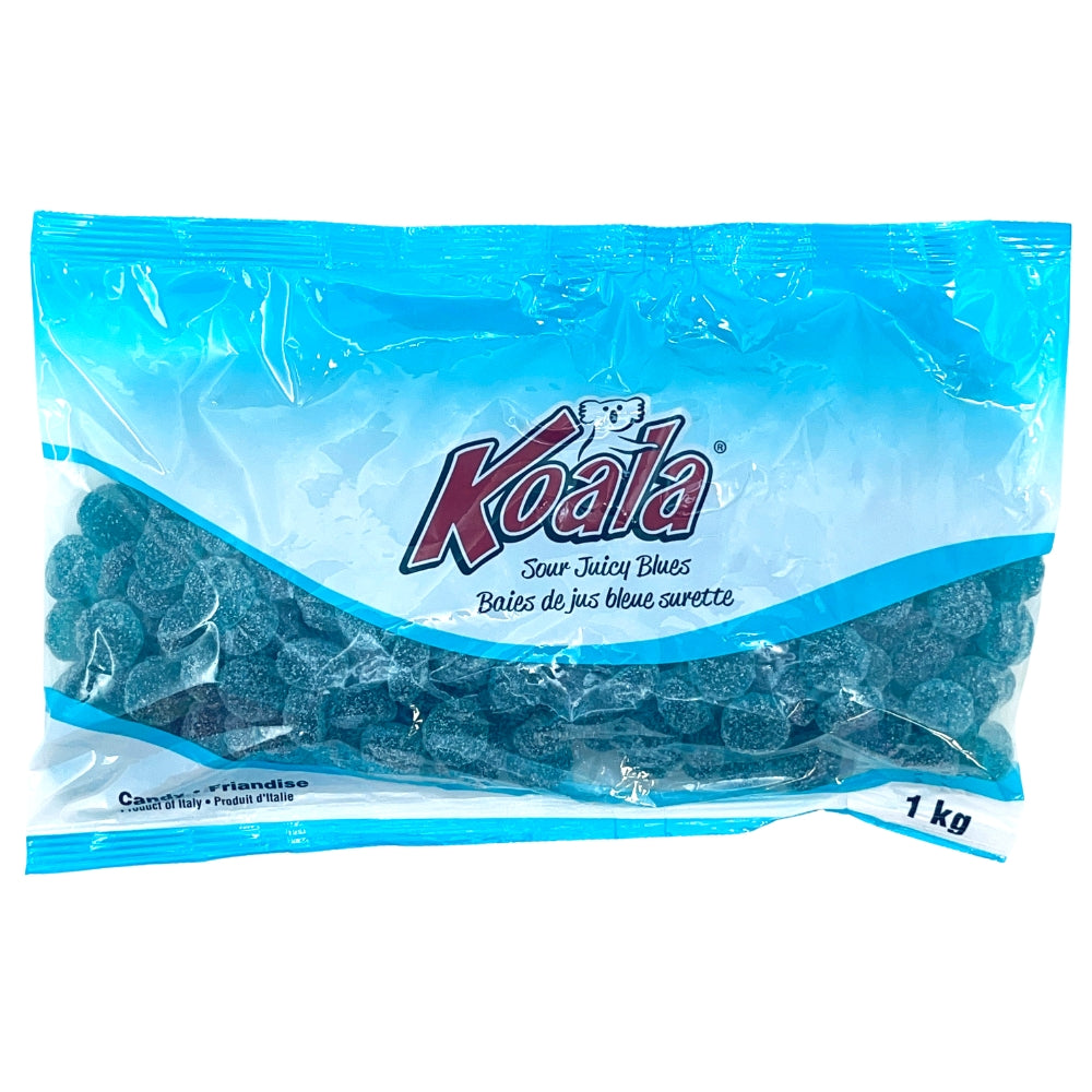 Koala Sour Juicy Blues Candies - 1 kg, gummie candy, gummy candy, fun gummies, soft gummies, fruity gummies, soft gummy, sour candy, sour gummy, sour gummies, blue candy, blue gummy, blue gummies, blueberry candy, blueberry gummy, bulk candy, bulk gummies, sweet & sour candy, sweet and sour candy