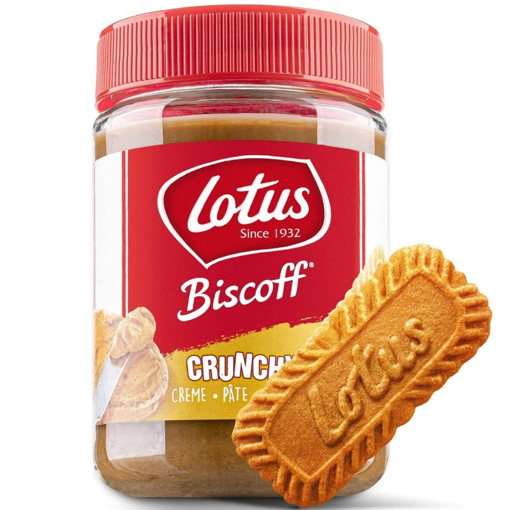 Crunchy Lotus Cookie Butter 380g front, lotus cookie butter, cookie butter