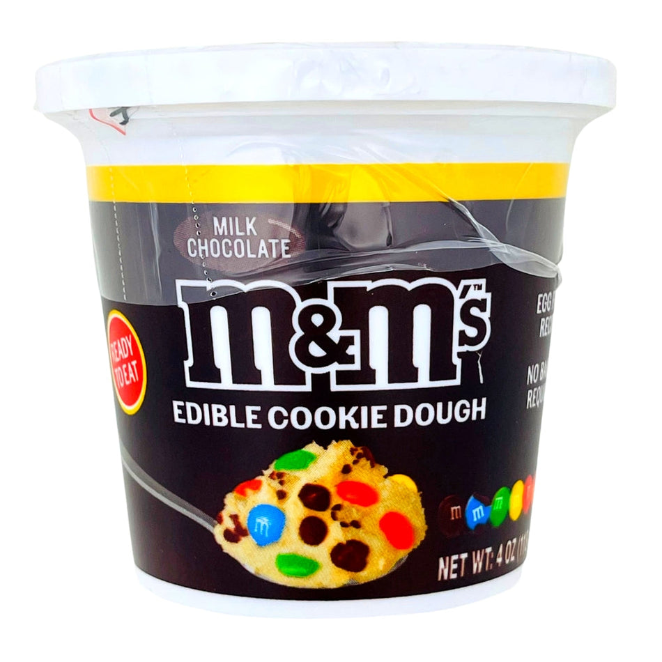 M&Ms Spoonable Cookie Dough 4oz Front, m&m, m&ms, m&m milk chocolate, m&m cookie dough