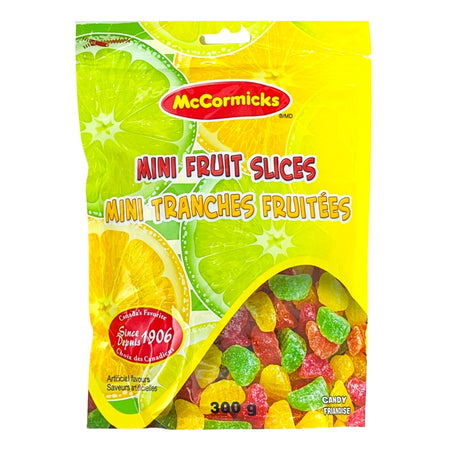 McCormick's Mini Fruit Slices Peg Bag - 300g - Canadian Candy