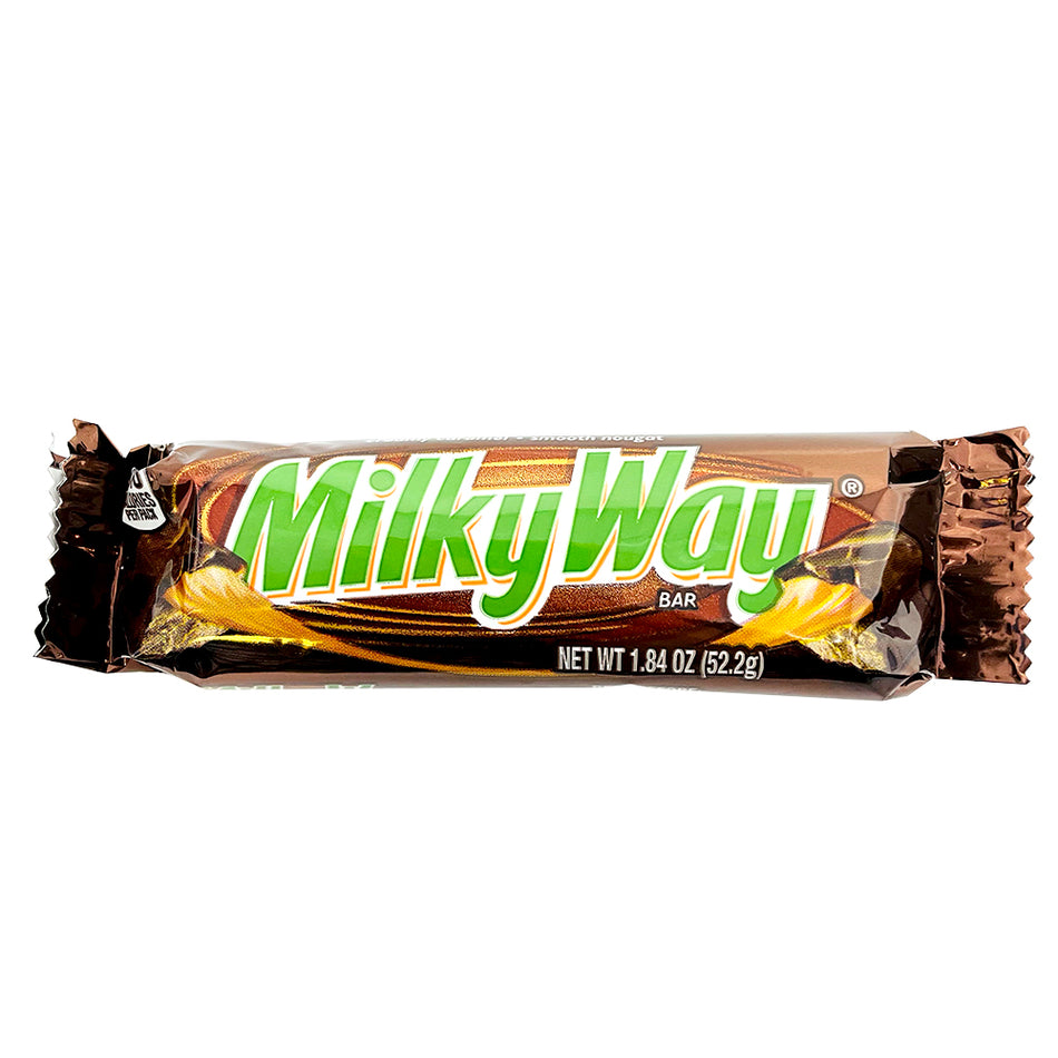 Milky Way Bar 1.84oz Chocolate Front, chocolate bar, milky way chocolate, nougat chocolate bar, caramel chocolate, milky way, milky way chocolate bar