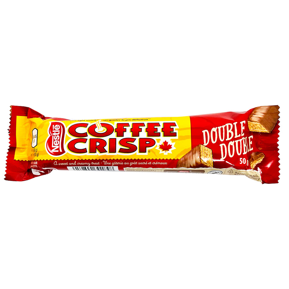 Coffee Crisp Double Double 50g Chocolate Front,  Coffee Chocolate, Coffee Crisps, Coffee Chocolate Bar, Coffee Crisps Double Double
