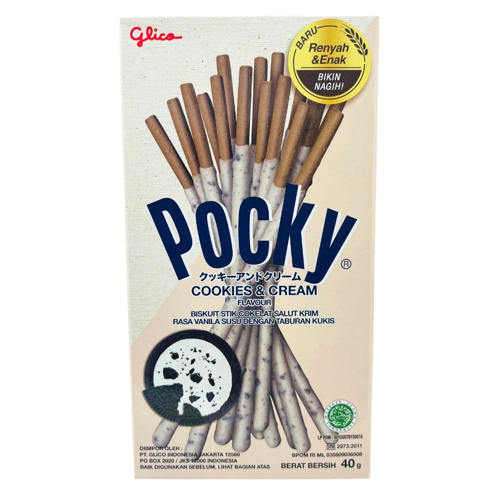 Pocky Sticks Cookies and Cream 45g (Indonesia) Front, Pocky, pocky sticks, cookies and cream pocky sticks, pocky stick, pocky sticks cookies and cream