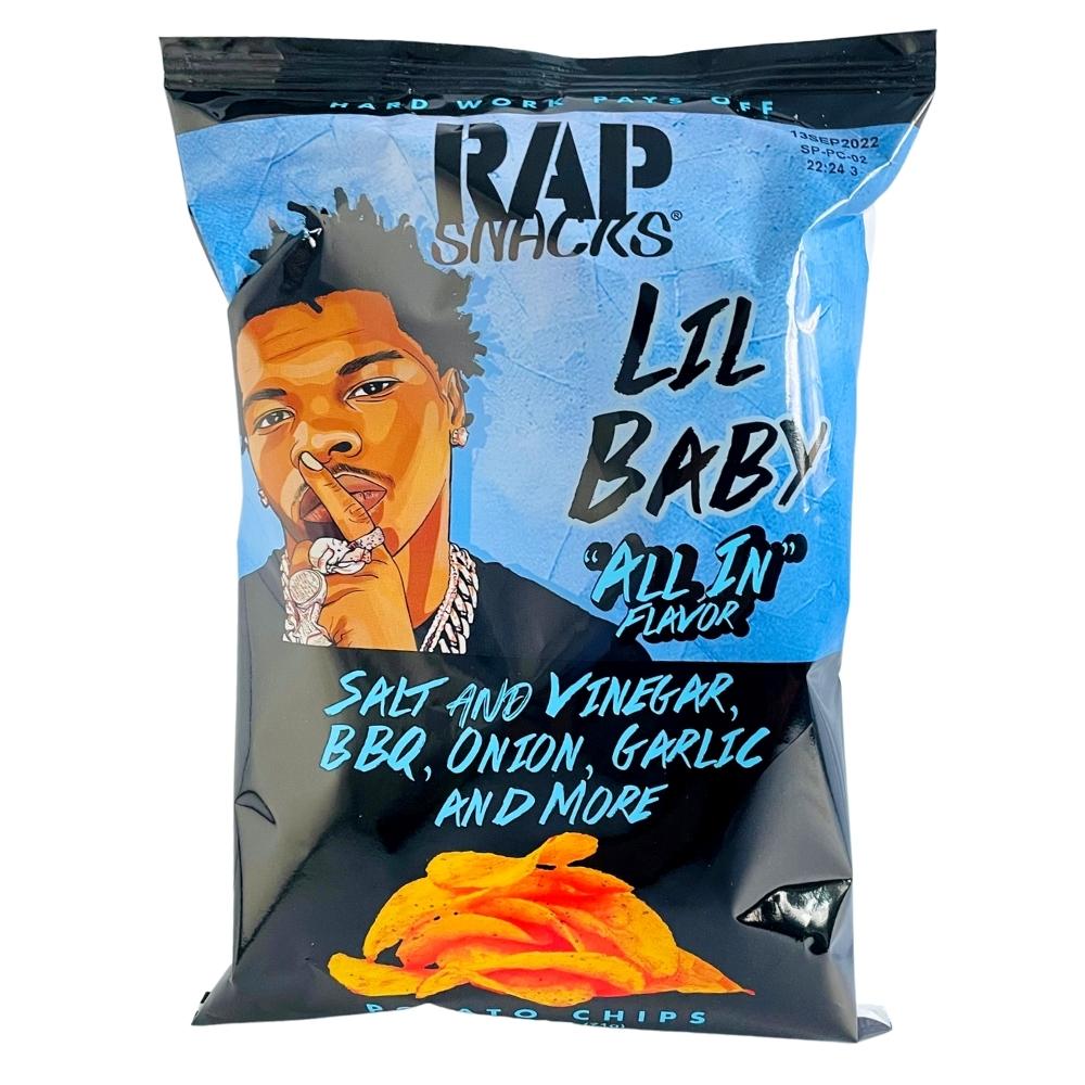 Rap Snacks Lil Baby All In 2.5oz, rap snacks, lil baby rap snacks, lil baby chips