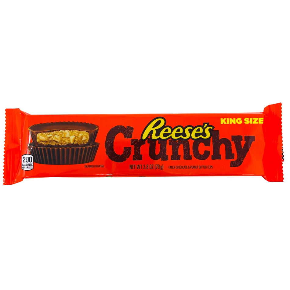 Reese's Crunchy Peanut Butter Cup King Size 2.8oz Front, Reeses, reeses chocolate, reese, reese chocolate, reeses peanut butter cups, reeses crunchy peanut butter cups, crunchy peanut butter cups