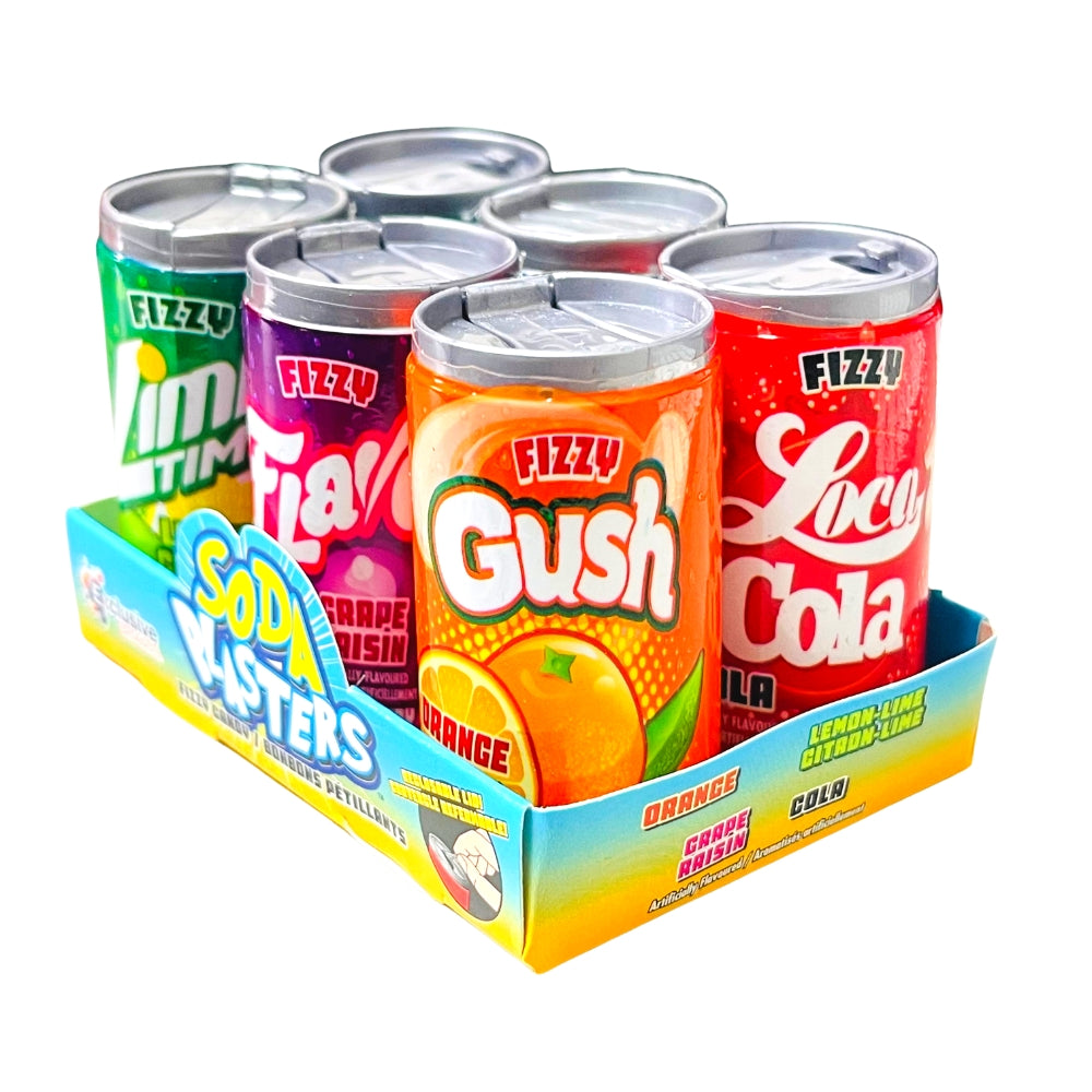 Fissy Candy Soda Cans Fizzy Candy (6 pack) | Candy Funhouse US