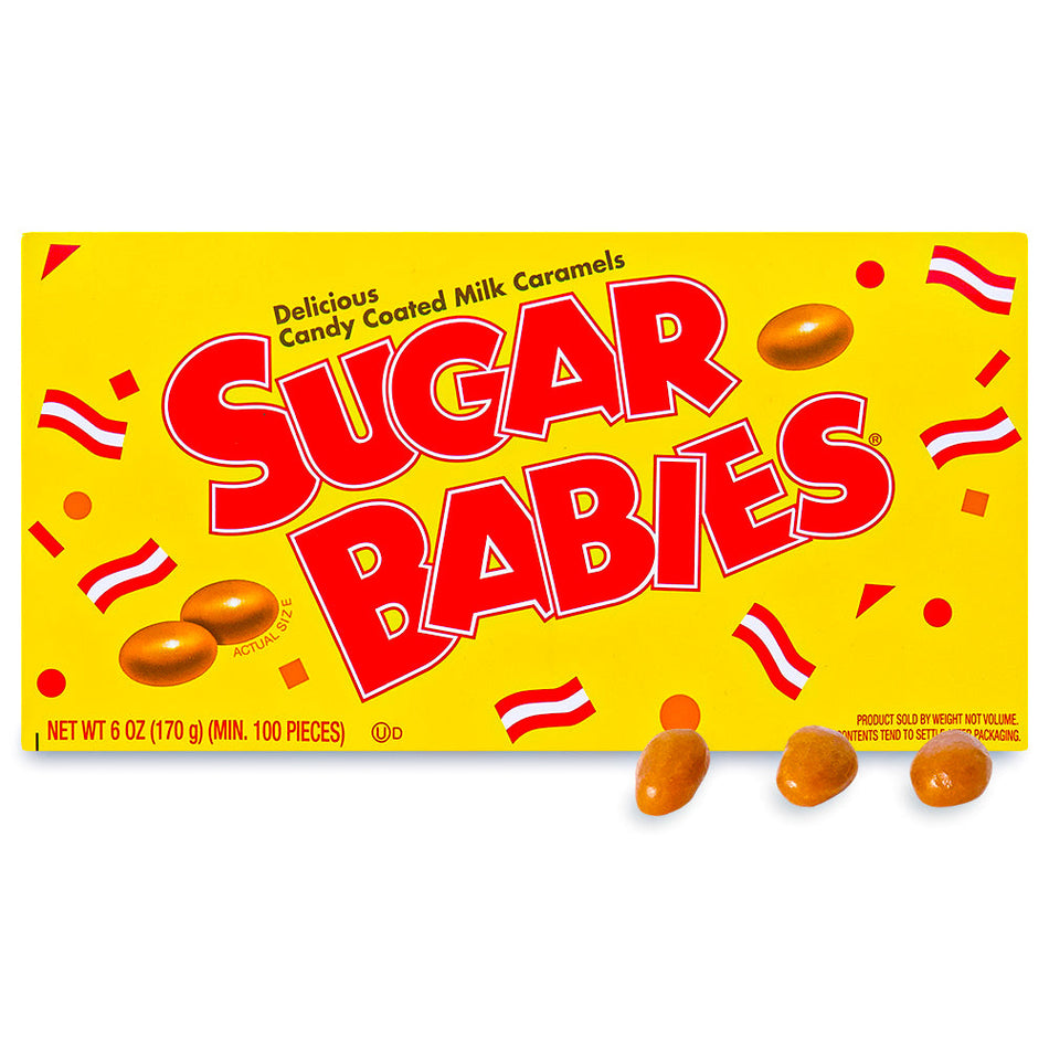 Sugar Babies Candy Coated Caramels Theater Pack Open, sugar babies candy, caramel candy, retro candy, nostalgia candy