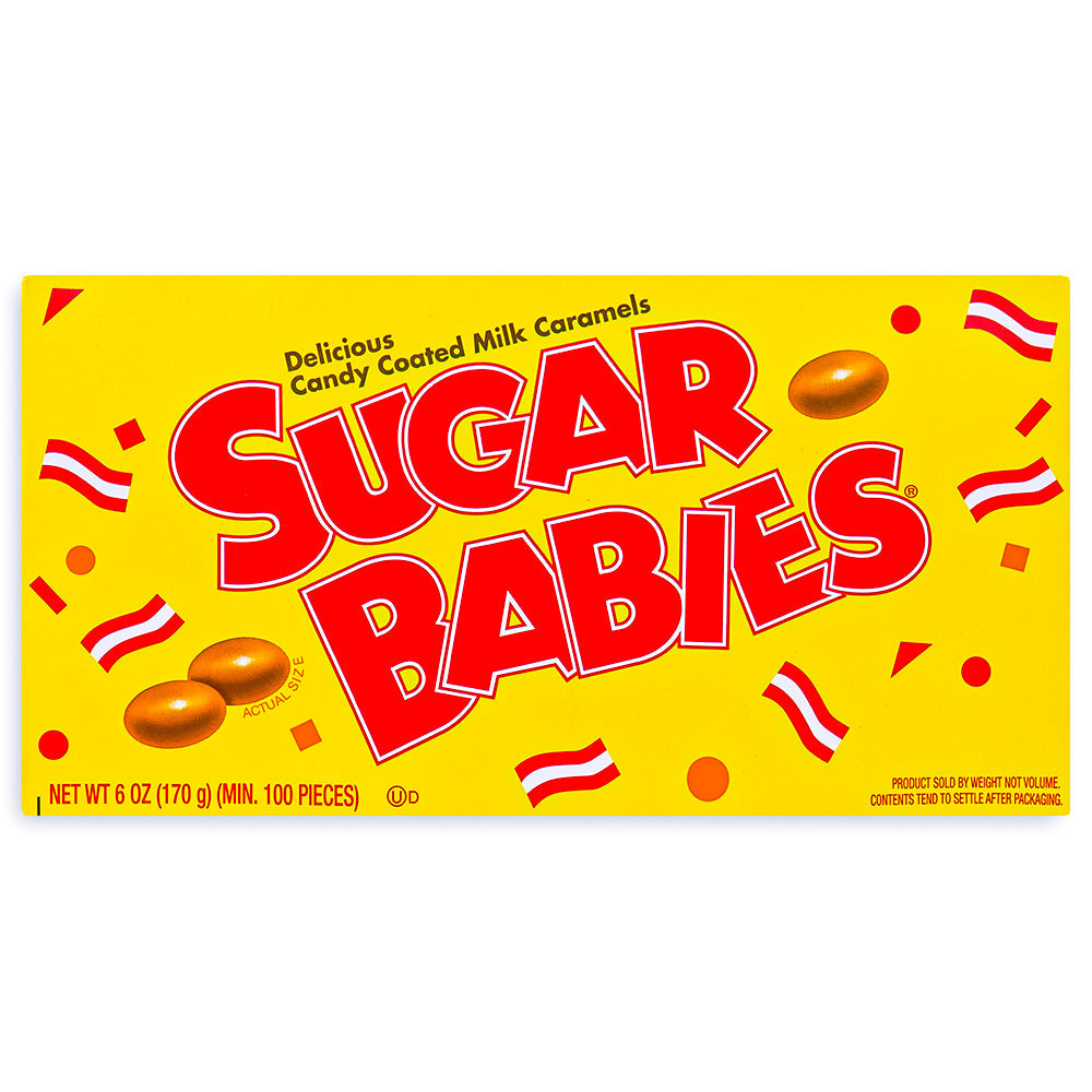 Sugar Babies Candy Coated Caramels Theater Pack Front, sugar babies candy, caramel candy, retro candy, nostalgia candy