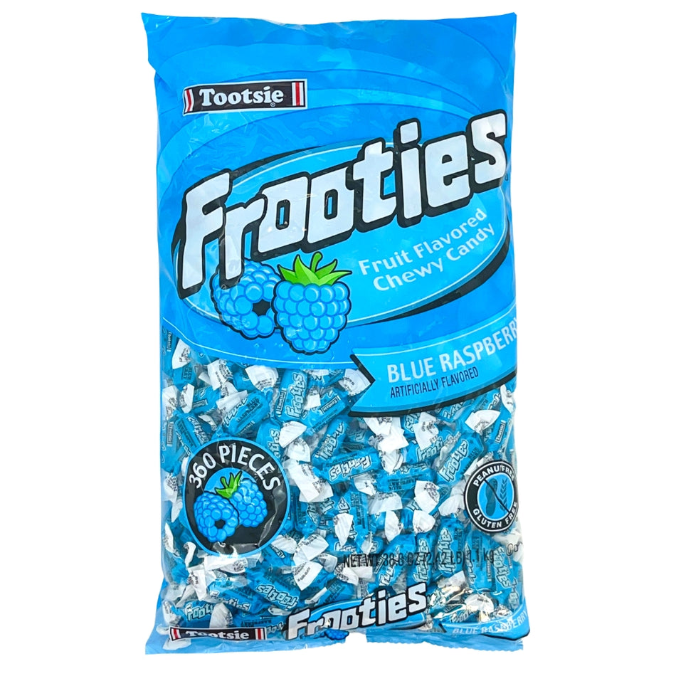 Tootsie Roll Frooties Blue Raspberry Candy - Blue Candy from Tootsie Roll - Bulk Candy