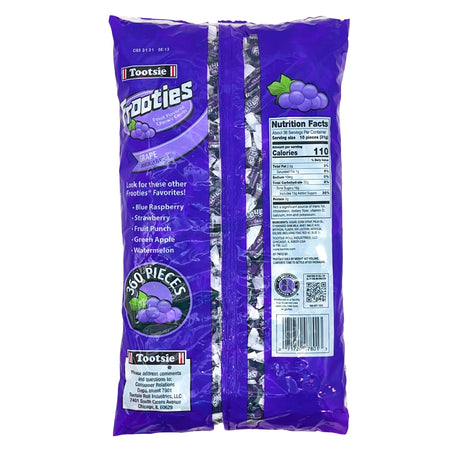 Tootsie Roll - Frooties Grape Candy - Bulk Candy - Purple Candy - Nutrition Facts - Ingredients