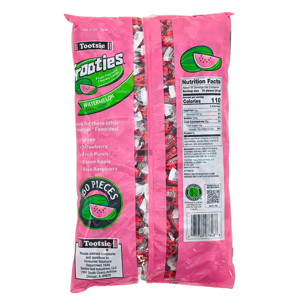 Tootsie Roll Frooties Watermelon Candy - Nutrition Facts, tootsie roll, tootsie roll candy