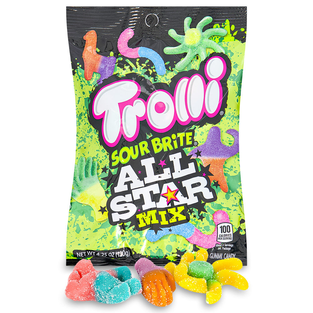 Trolli Sour Brite All Star Mix 4.25oz - Gummy Candy - Sour Candy