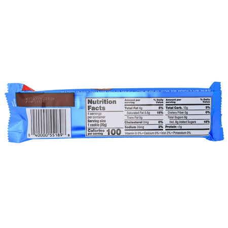 Twix Cookies & Creme 4 to Go 2.72oz Back Nutrition Facts, Twix Cookies & Creme, 4 to Go, Crunchy cookie bliss, Creamy creme, Rich milk chocolate, Taste adventure, Sweet cravings, On-the-go snack, Cookies-and-cream dream, Indulgent treat, twix, twix chocolate, twix candy bar